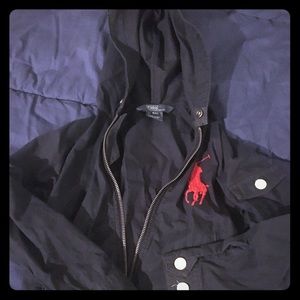 Navy blue light weight polo Ralph Lauren hood jkt